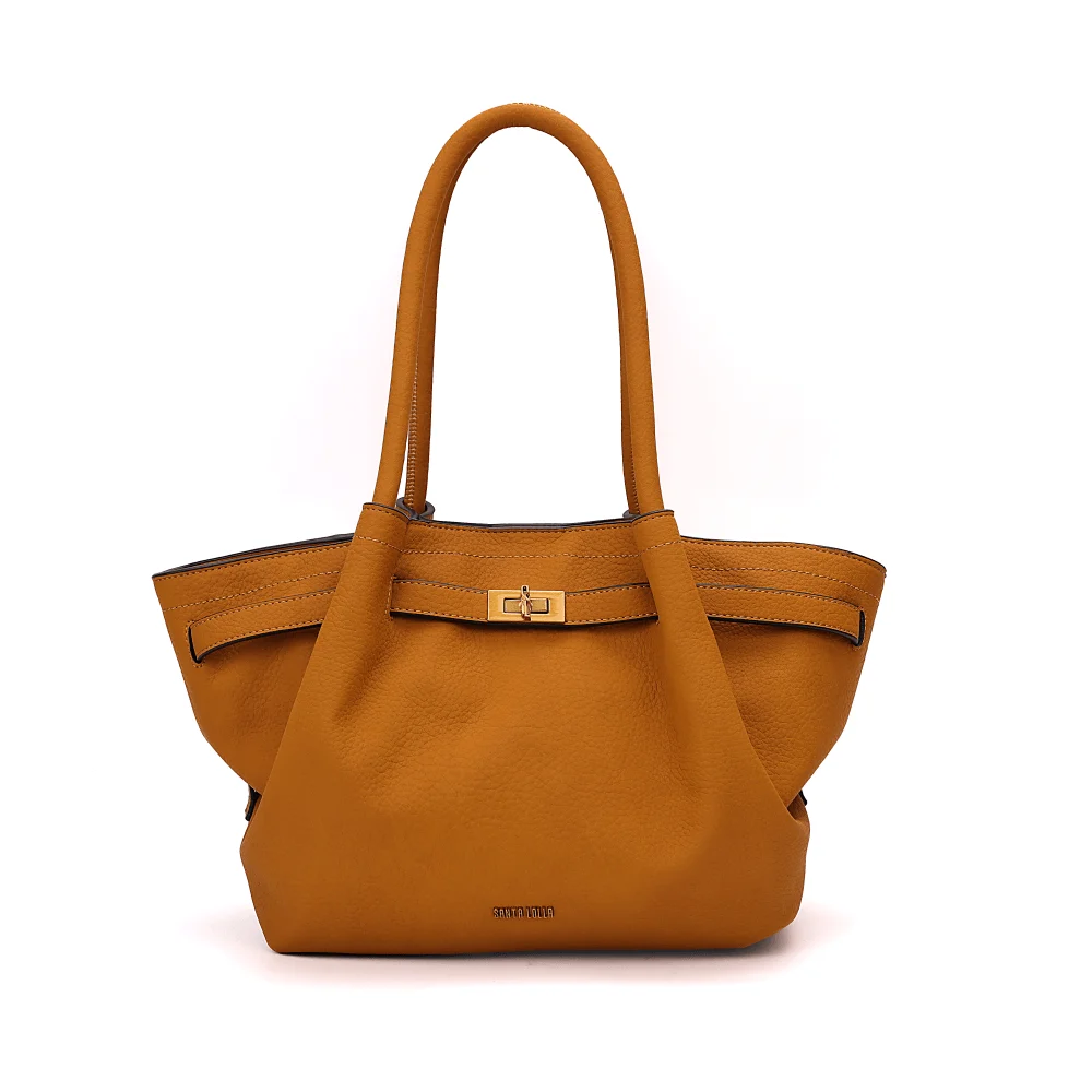 Bolsa Grande Nobuck Caramelo Alça De Ombro - vista 1 de 6