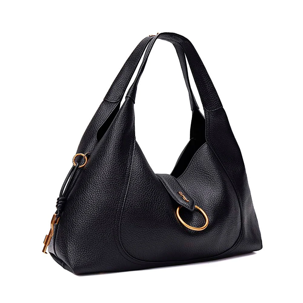 Bolsa Hobo Floater Preta Alça De Ombro - vista 1 de 6