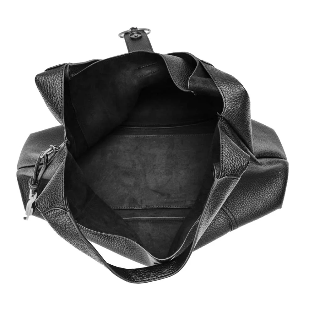 Bolsa Hobo Floater Preta Alça De Ombro - vista 6 de 6