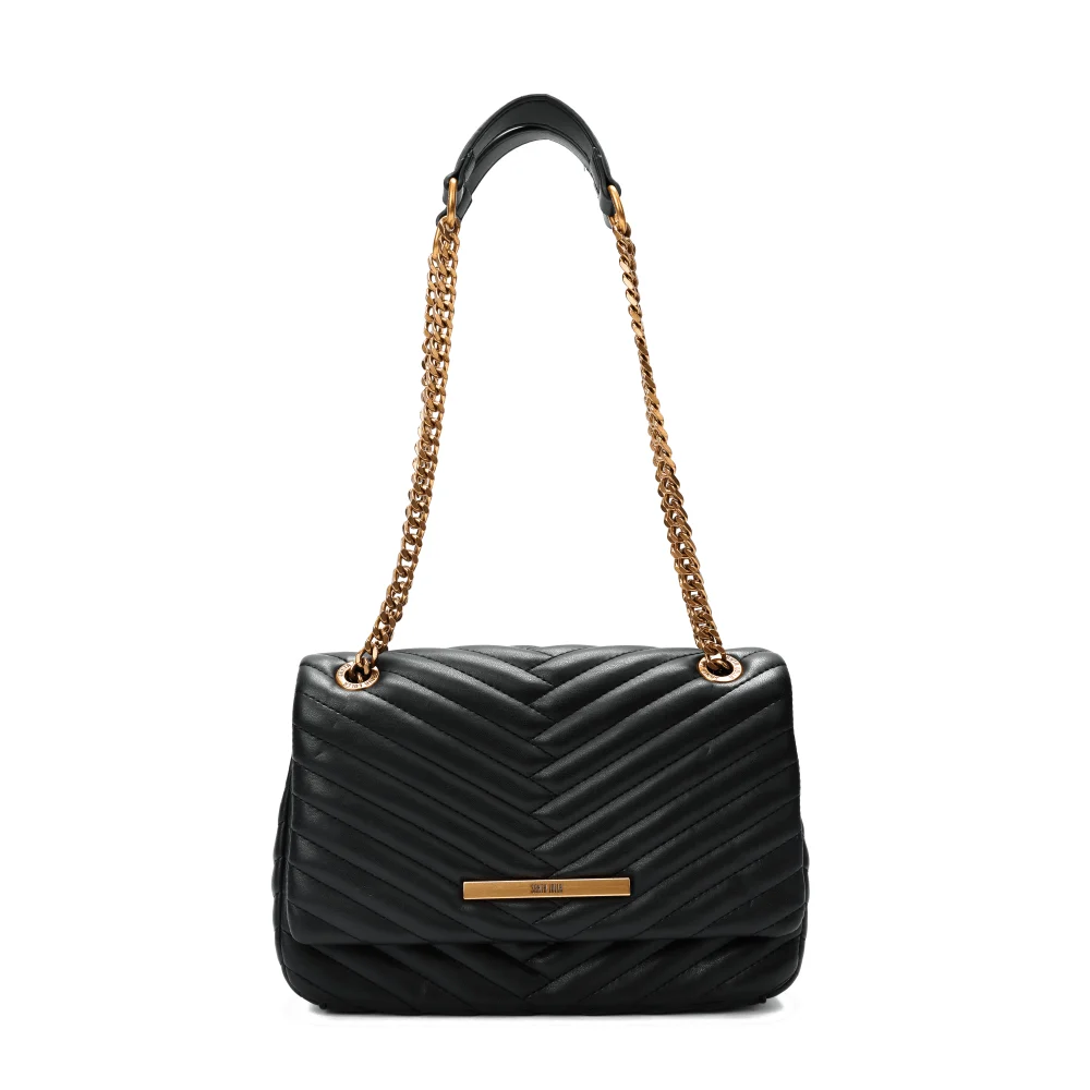Bolsa Soft Preta Alça De Ombro Corrente - vista 1 de 7