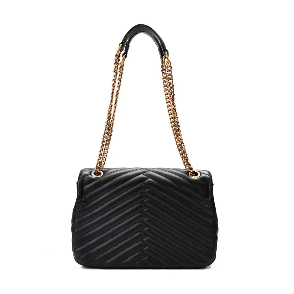 Bolsa Soft Preta Alça De Ombro Corrente - vista 5 de 7