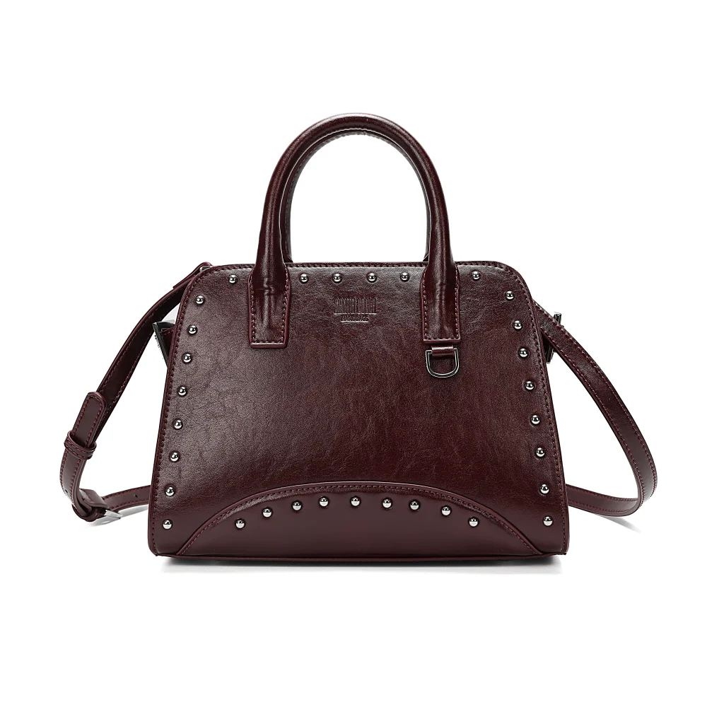 Bolsa Média Material Rustico Roxo Berry Alça Dupla - vista 1 de 7