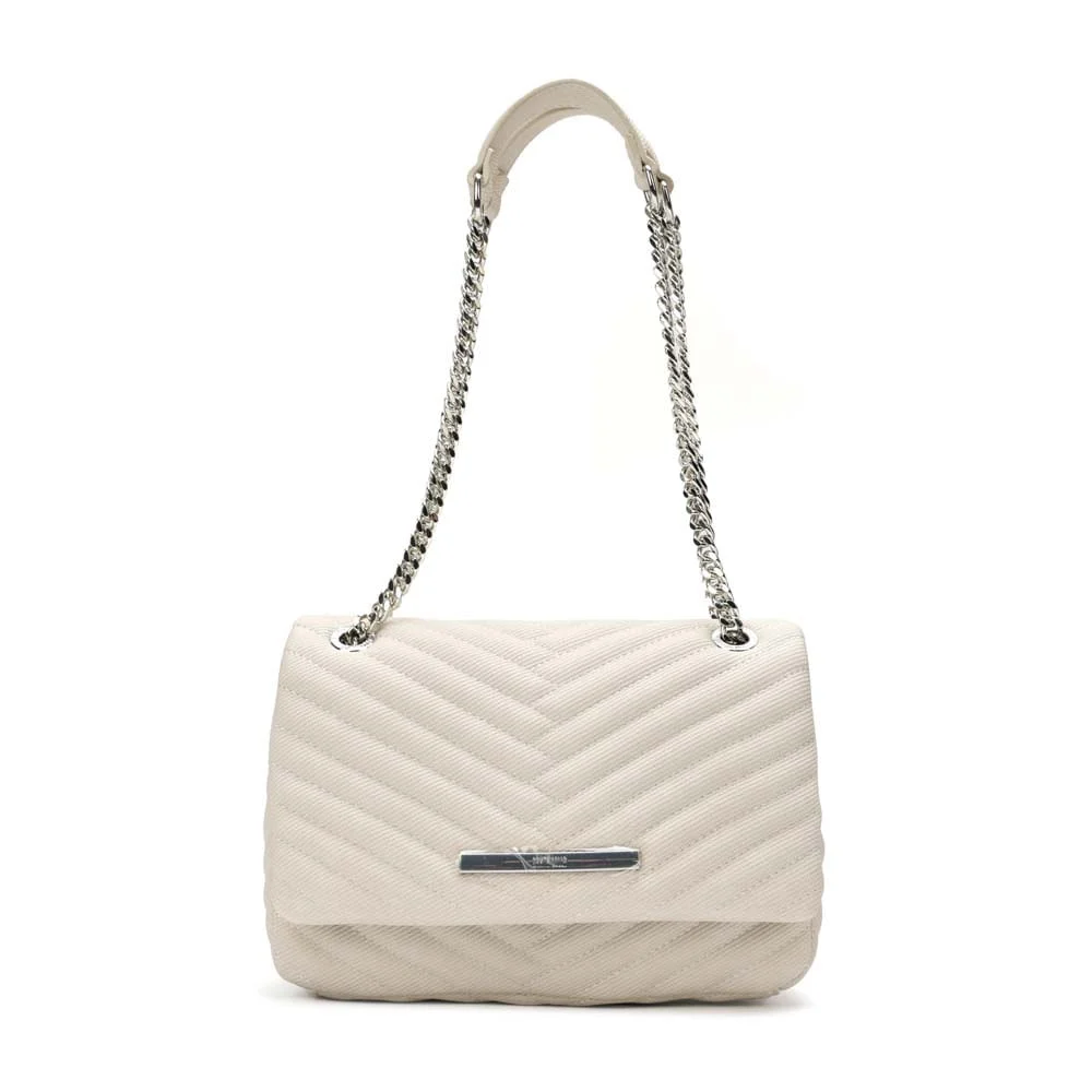 Bolsa Soft Creme Alça De Ombro Corrente - vista 1 de 7