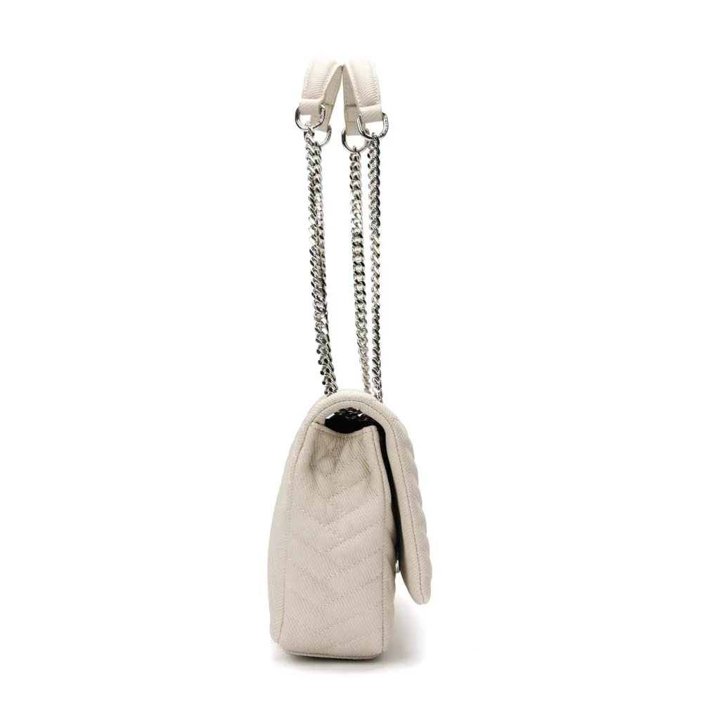 Bolsa Soft Creme Alça De Ombro Corrente - vista 4 de 7