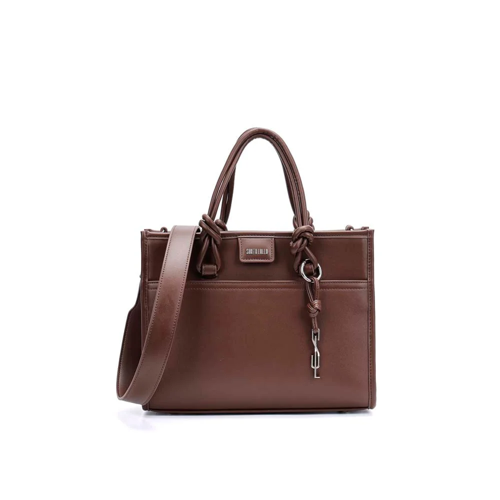 Bolsa Tote Grande Soft Marrom Dark Alça Dupla - vista 1 de 5