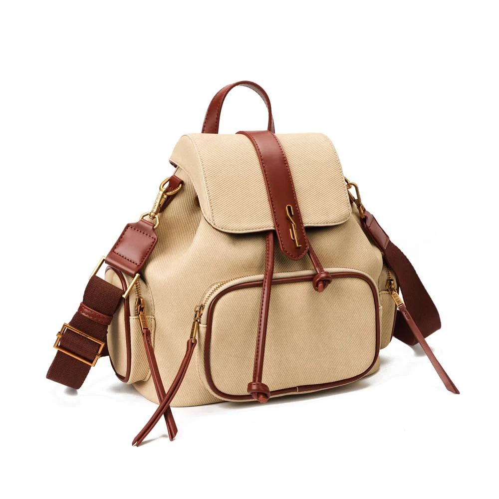 Mochila Material Canvas Bege - vista 2 de 7