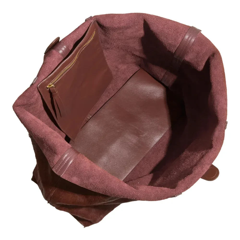 Shopper Couro Pelo Liso Terracota - vista 3 de 3