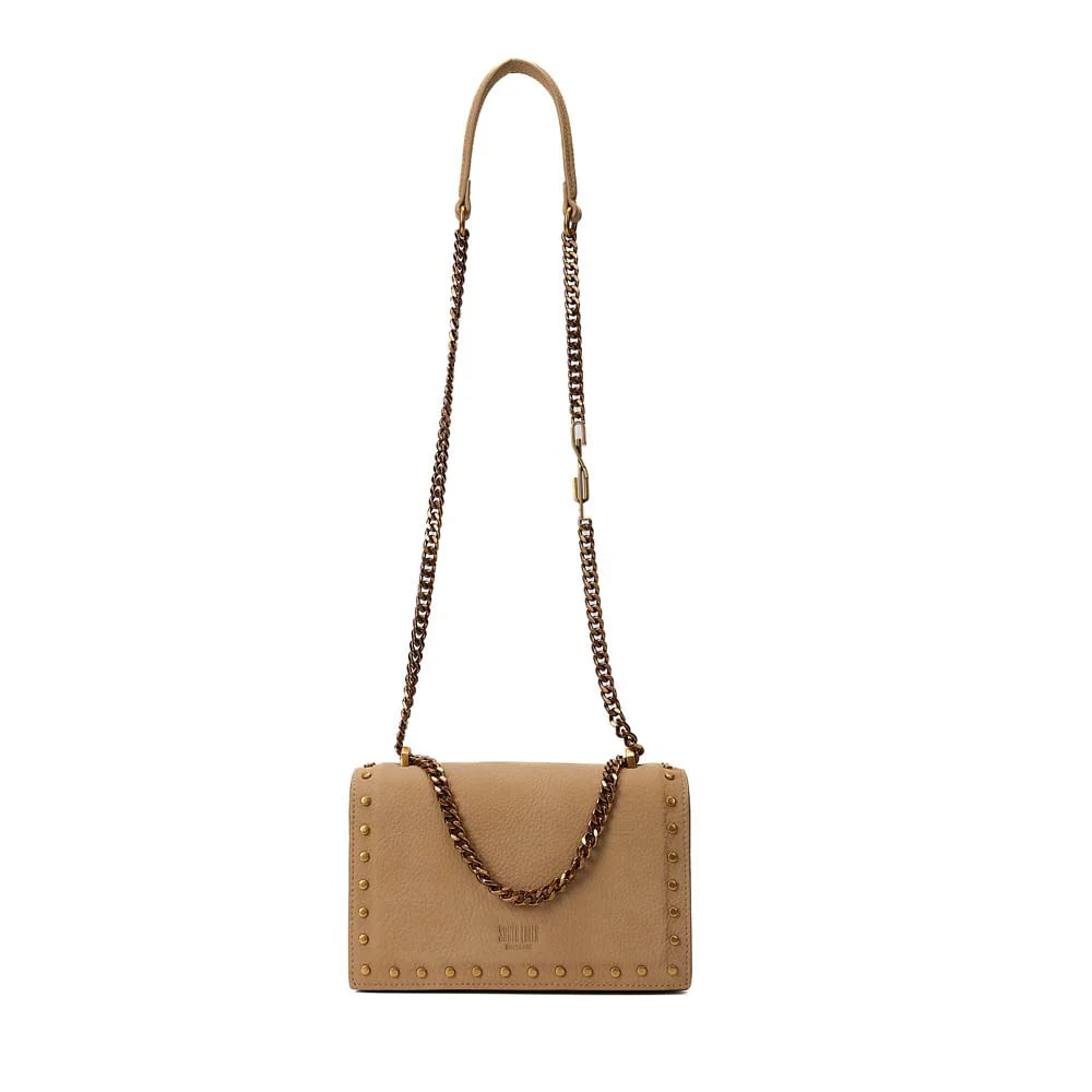 Bolsa Pequena Soft Bege Alça De Ombro Corrente - vista 1 de 7