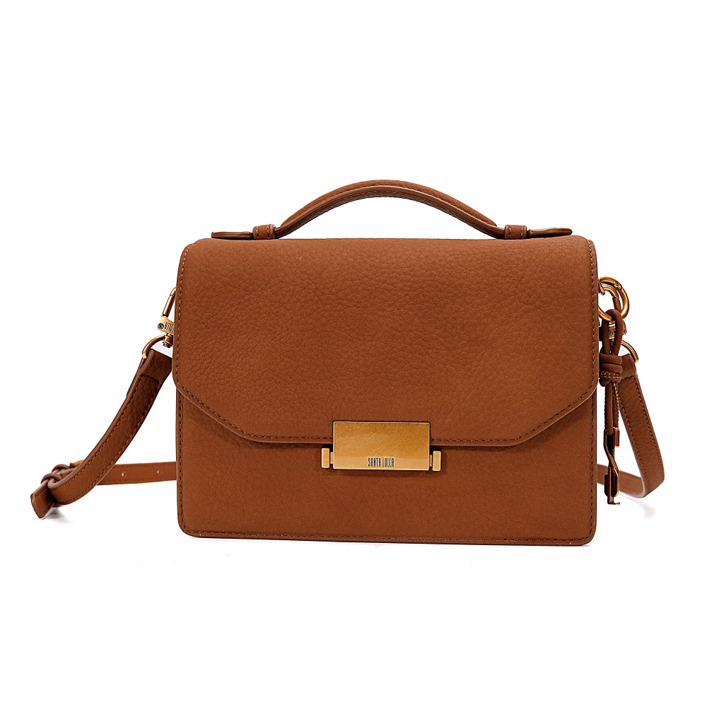 Bolsa Pequena Nobuck Marrom Safari Alça Transversal - vista 1 de 7