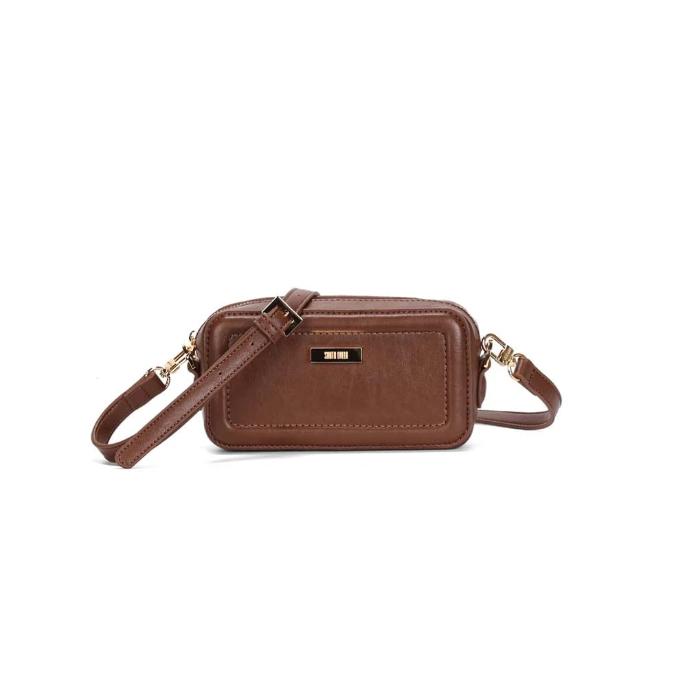 Bolsa Pequena Rustico Marrom Safari Alça Transversal - vista 1 de 3