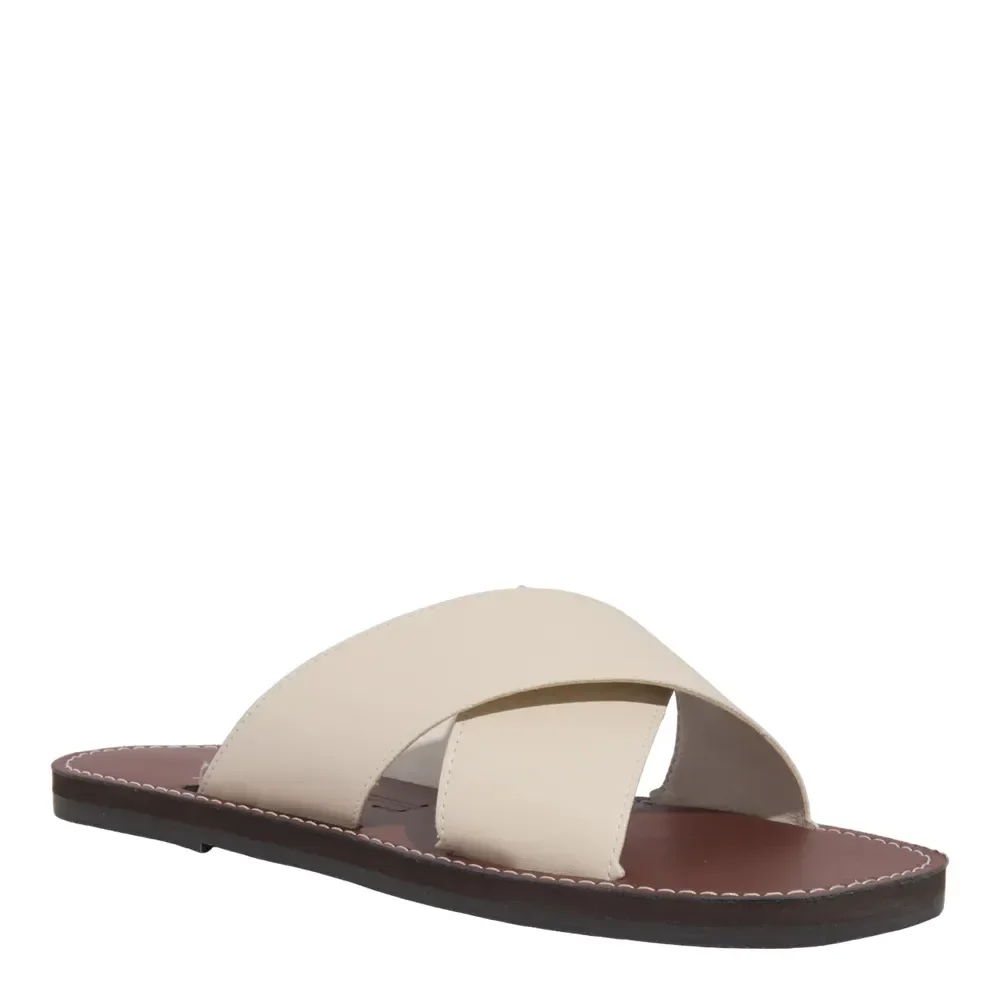 Rasteira Tira Cruzada Napa Soft Creme - vista 2 de 4