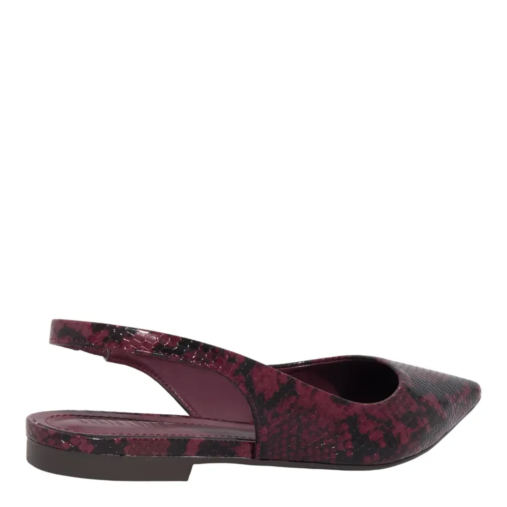 Sapatilha Animaler Vermelho Marsala Bico Fino - vista 3 de 4
