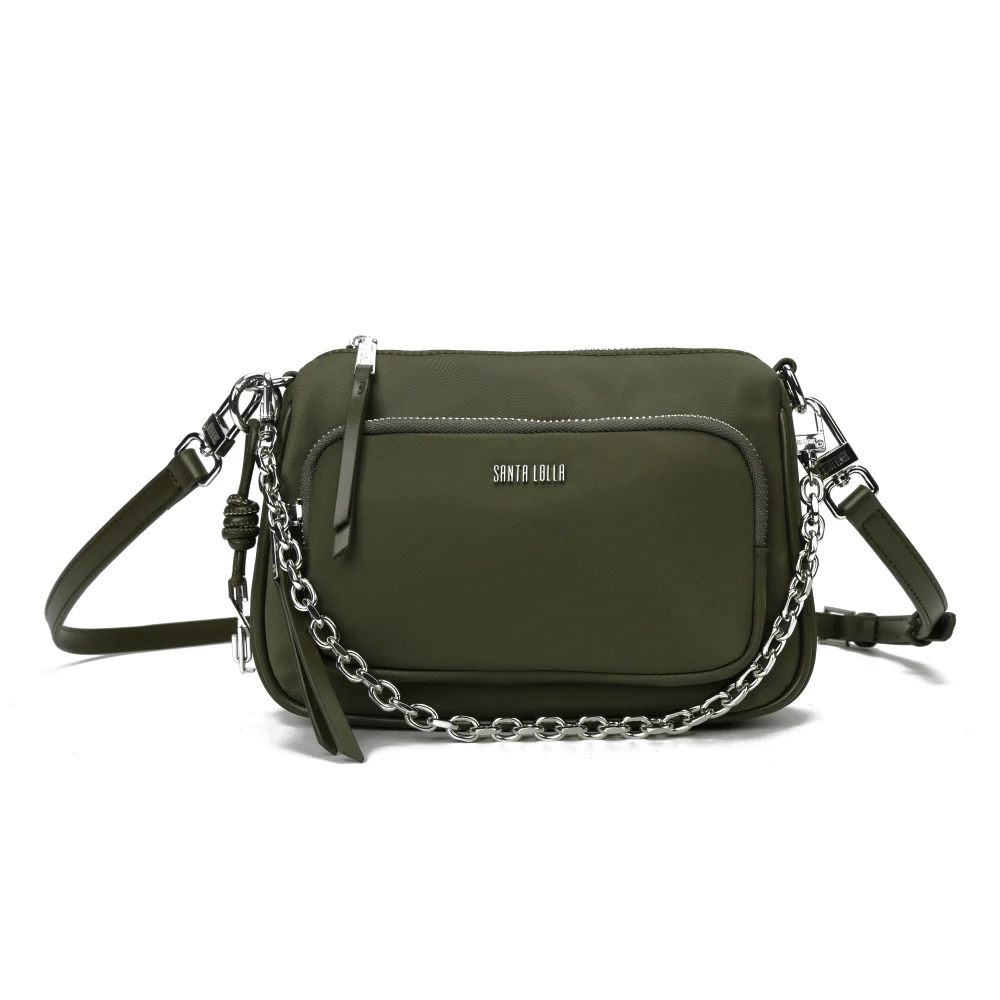 Bolsa Pequena Nylon Verde Army Alça Transversal - vista 1 de 7