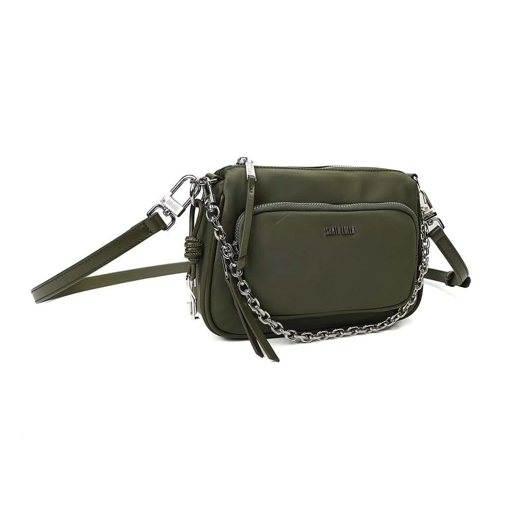 Bolsa Pequena Nylon Verde Army Alça Transversal - vista 2 de 7