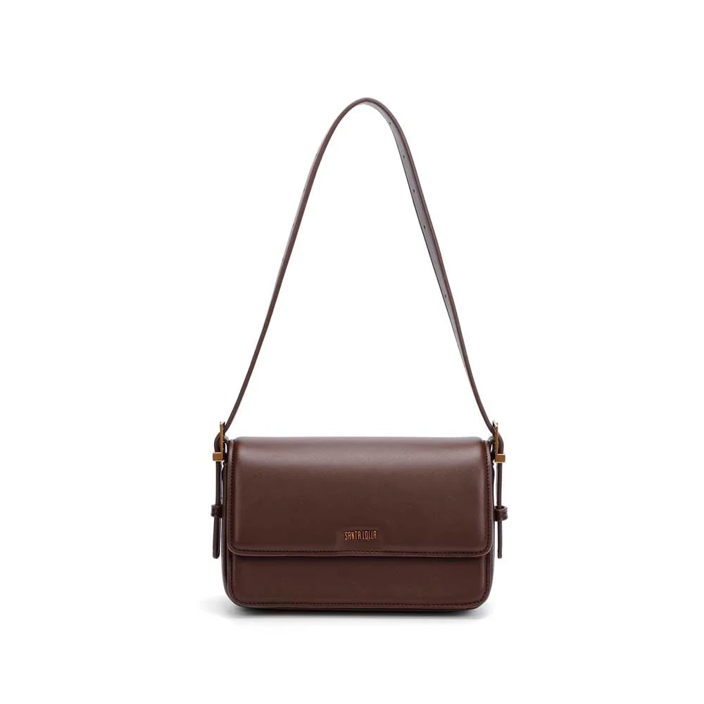 Bolsa Pequena Soft Marrom Dark Alça De Ombro - vista 1 de 5