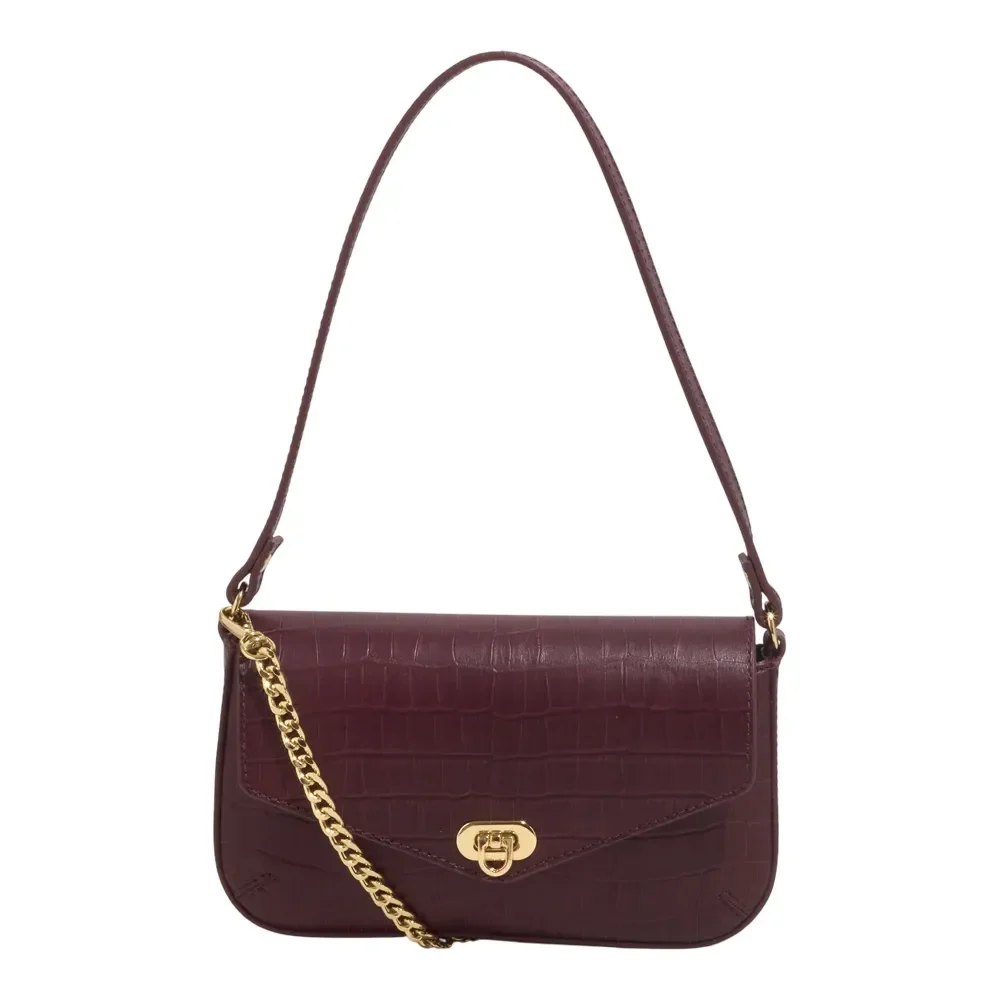 Bolsa P Couro Croco Berry - vista 1 de 3