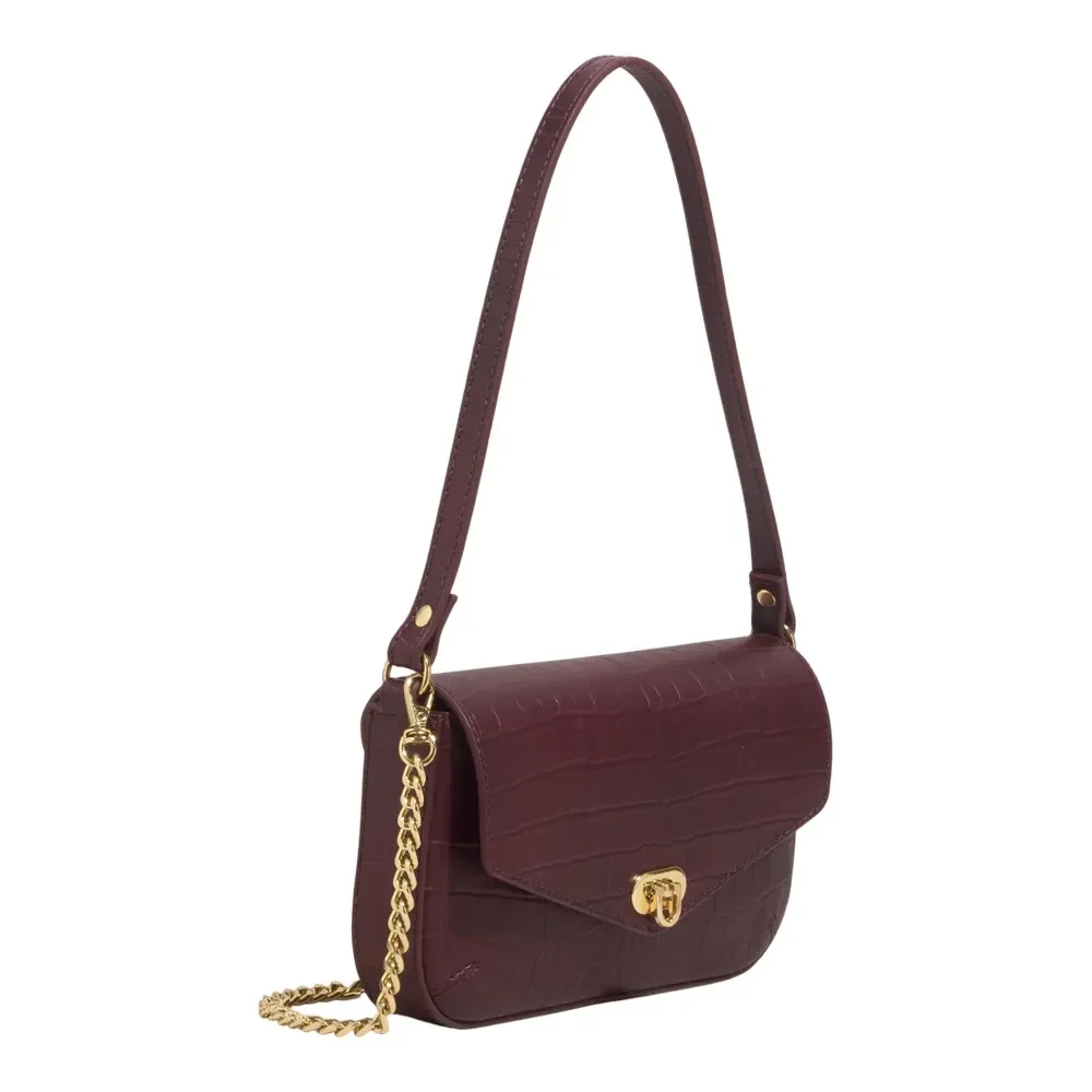 Bolsa P Couro Croco Berry - vista 2 de 3