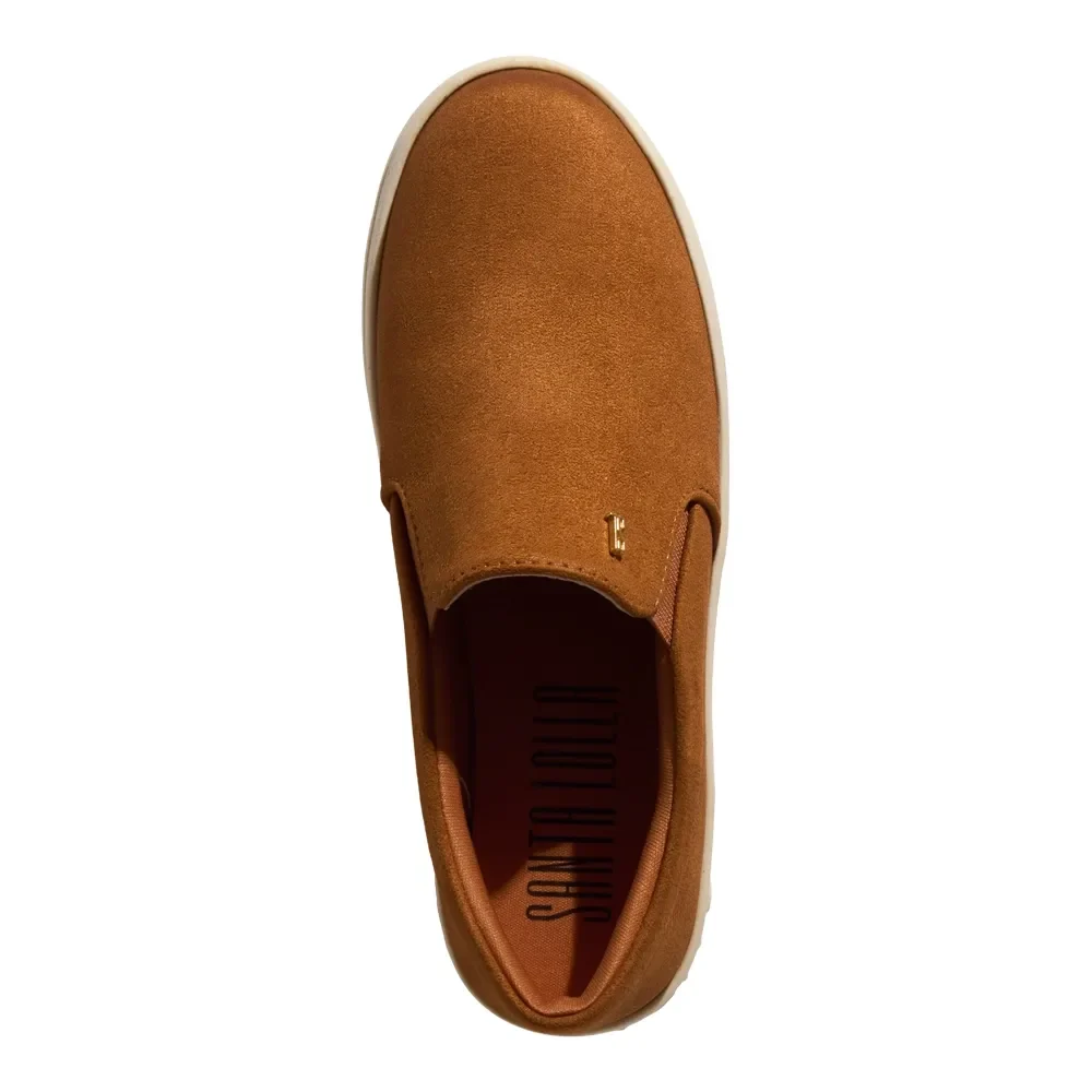 Tênis Slip On Plataforma Sanzio Marrom Ferrugem - vista 4 de 4