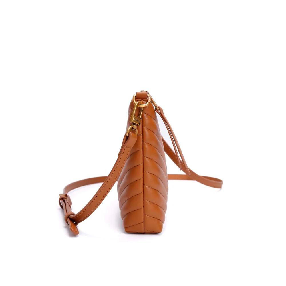 Bolsa Clutch Soft Caramelo Alça Transversal - vista 4 de 7