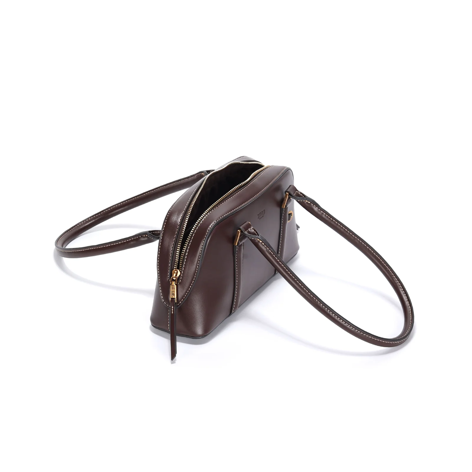 Bolsa De Ombro Estruturada Soft Liso Marrom Dark - vista 3 de 3