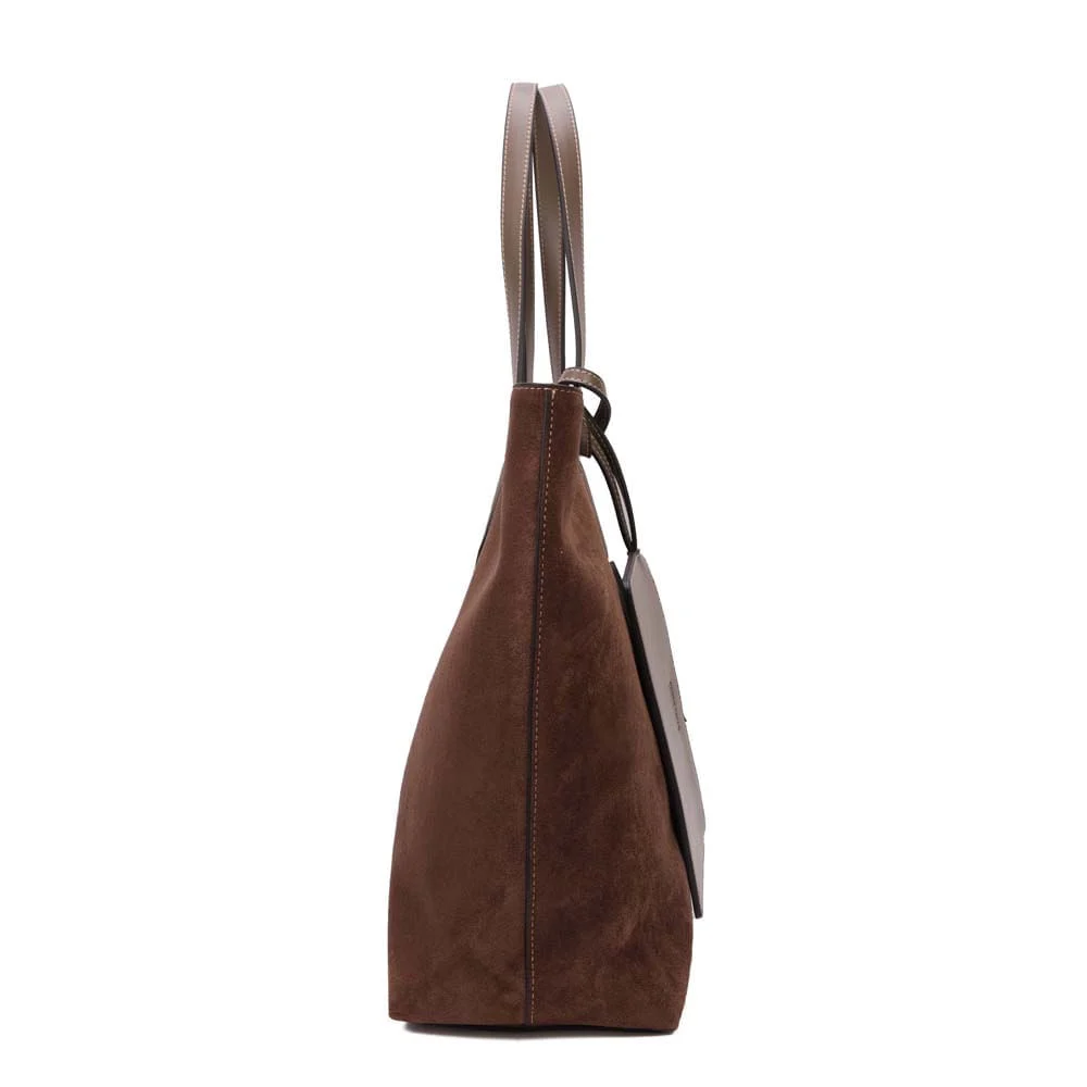 Bolsa Shopper Camurça Marrom - vista 4 de 7