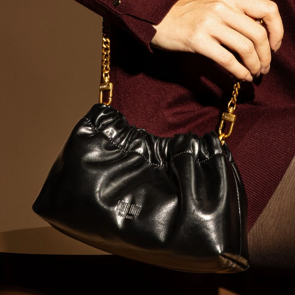 Bolsa Soft Preto Alça de Ombro Corrente - vista 1 de 7