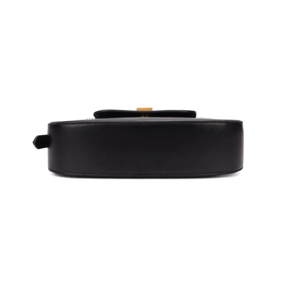 Bolsa Baguete Pequena Soft Preta Alça de Ombro - vista 8 de 9
