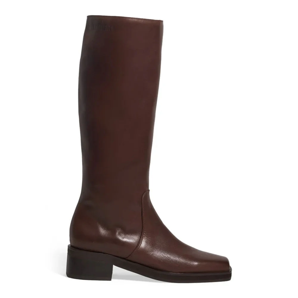 Bota Montaria Couro Marrom Cocoa Cano Alto - vista 1 de 3