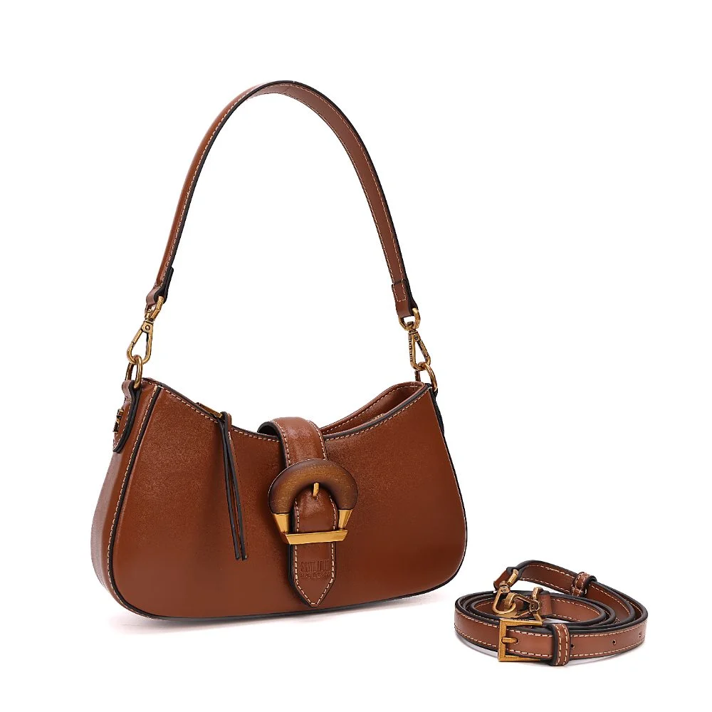 Bolsa Pequena Soft Marrom Safari Alça de Ombro - vista 3 de 8