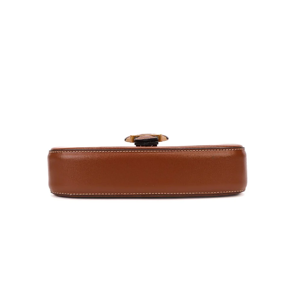 Bolsa Pequena Soft Marrom Safari Alça de Ombro - vista 7 de 8