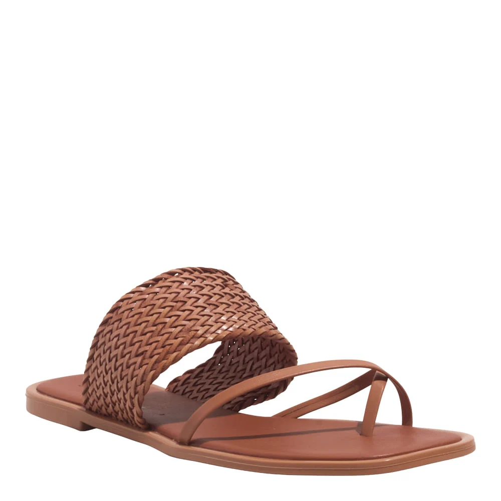 Rasteira Trança Marrom Safari - vista 1 de 4