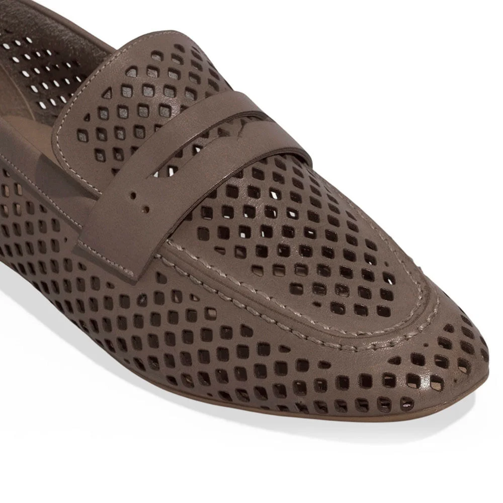 Mocassim Couro Confort Cinza Fog - vista 5 de 5