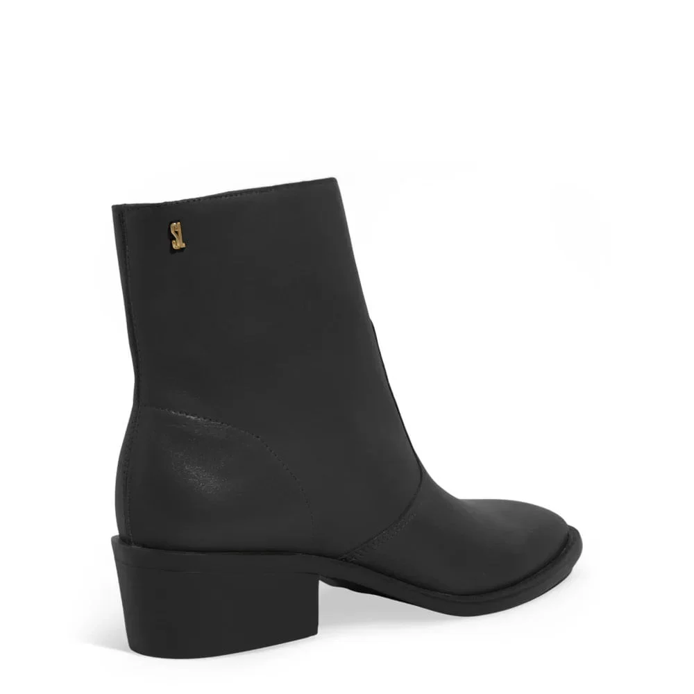 Bota Couro Nobre Cano Baixo Preto - vista 3 de 3