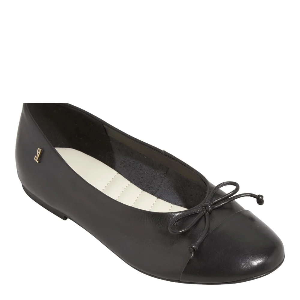 Sapatilha Laço Couro Nobre Soft Preto - vista 5 de 6