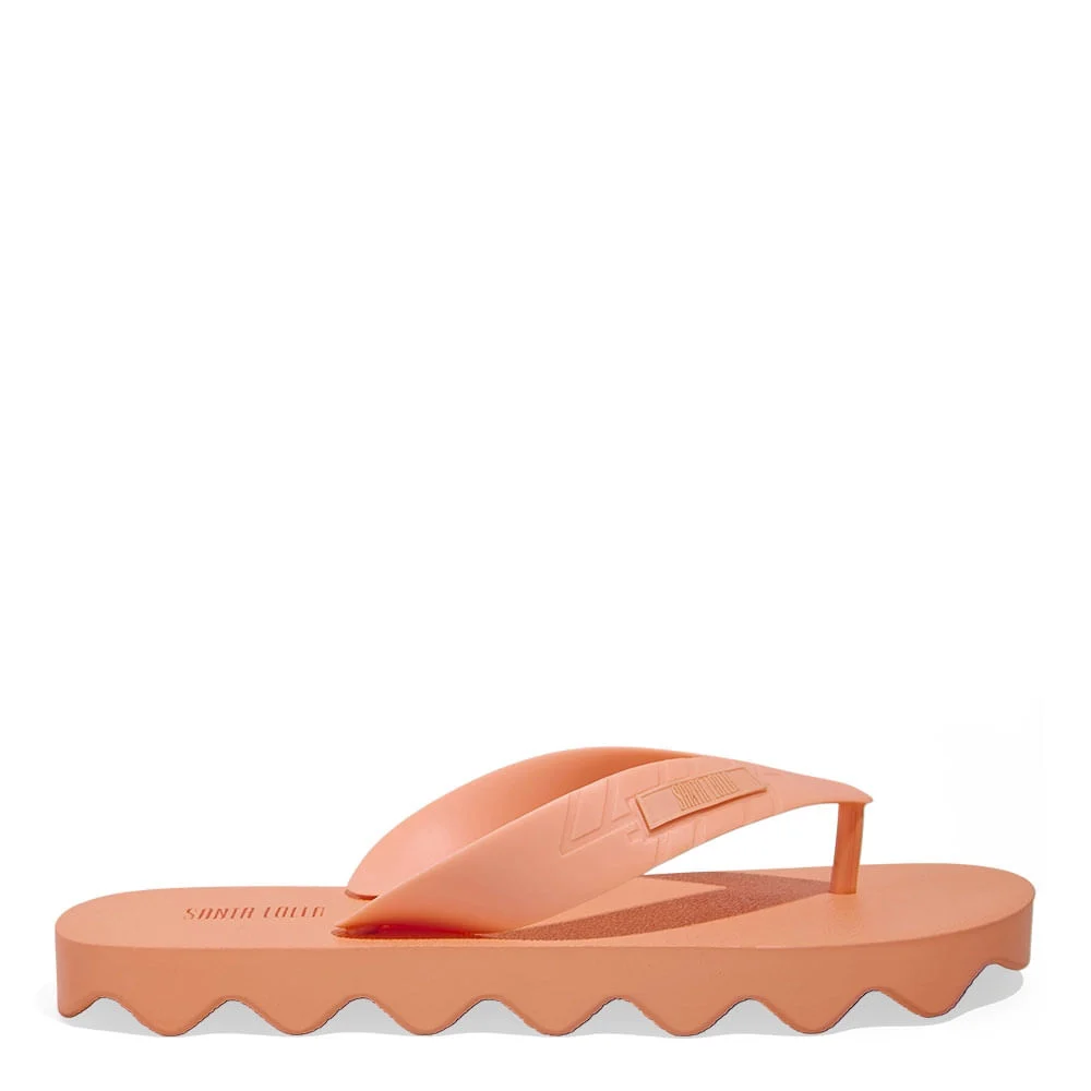 Chinelo Borracha Flip Flop Soft Tratorado Laranja Salmão - vista 1 de 5
