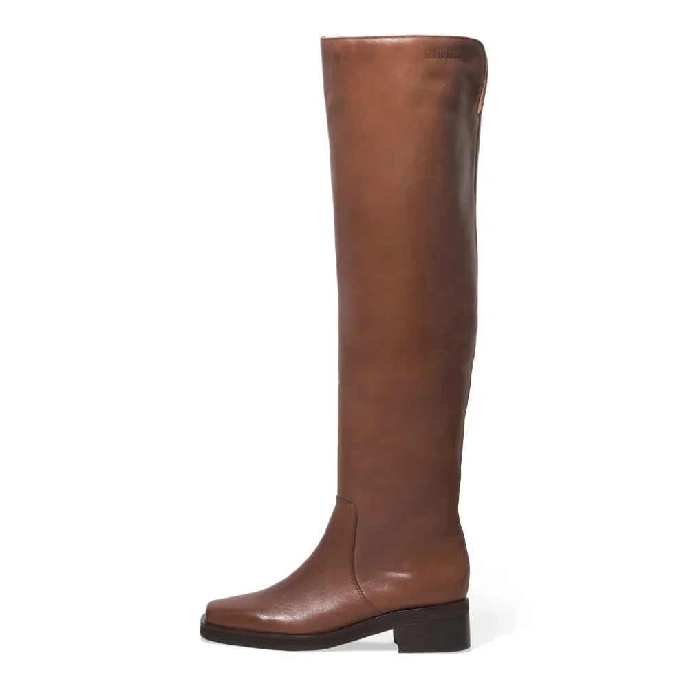 Bota Montaria Couro Marrom Cano Alto - vista 1 de 3