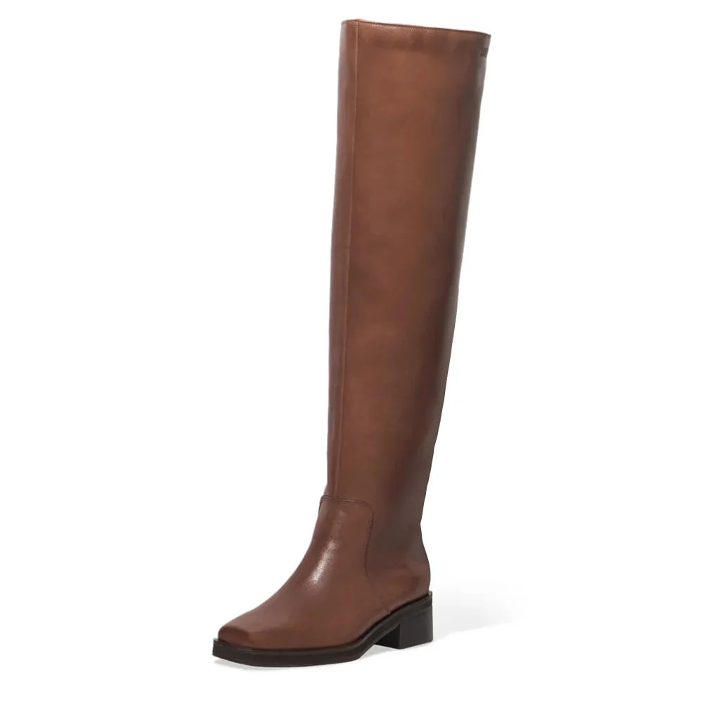 Bota Montaria Couro Marrom Cano Alto - vista 2 de 3