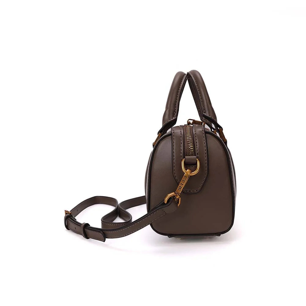 Bolsa Baú Pequena Soft Marrom Steel Transversal - vista 4 de 7