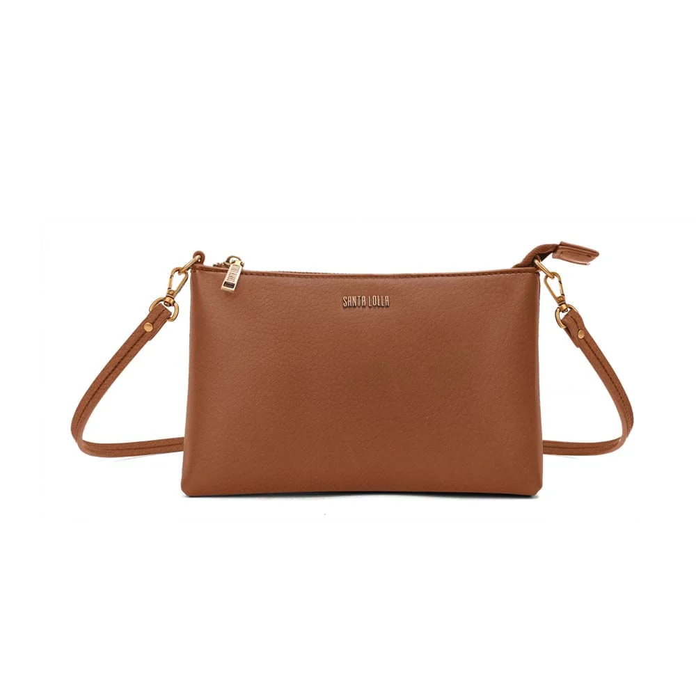 Bolsa Clutch Pequena Nobuck Marrom Transversal - vista 1 de 1