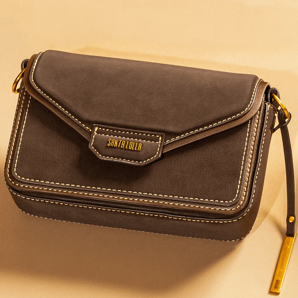 Bolsa Envelope Pequena Nobuck Cinza Steel Transversal - vista 1 de 6