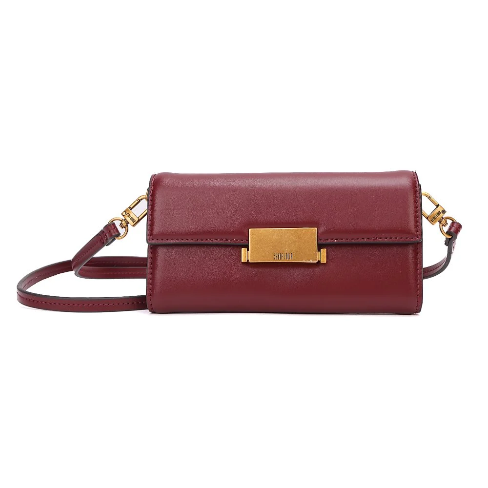 Bolsa Carteira Pequena Soft Roxo Berry Alça Transversal - vista 1 de 7
