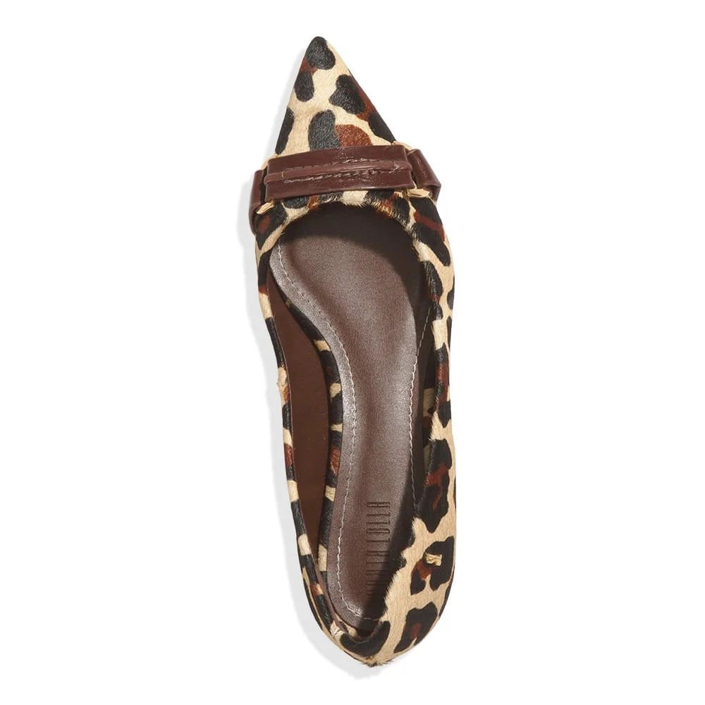 Sapatilha Couro Pelo Onça Animal Print - vista 5 de 6