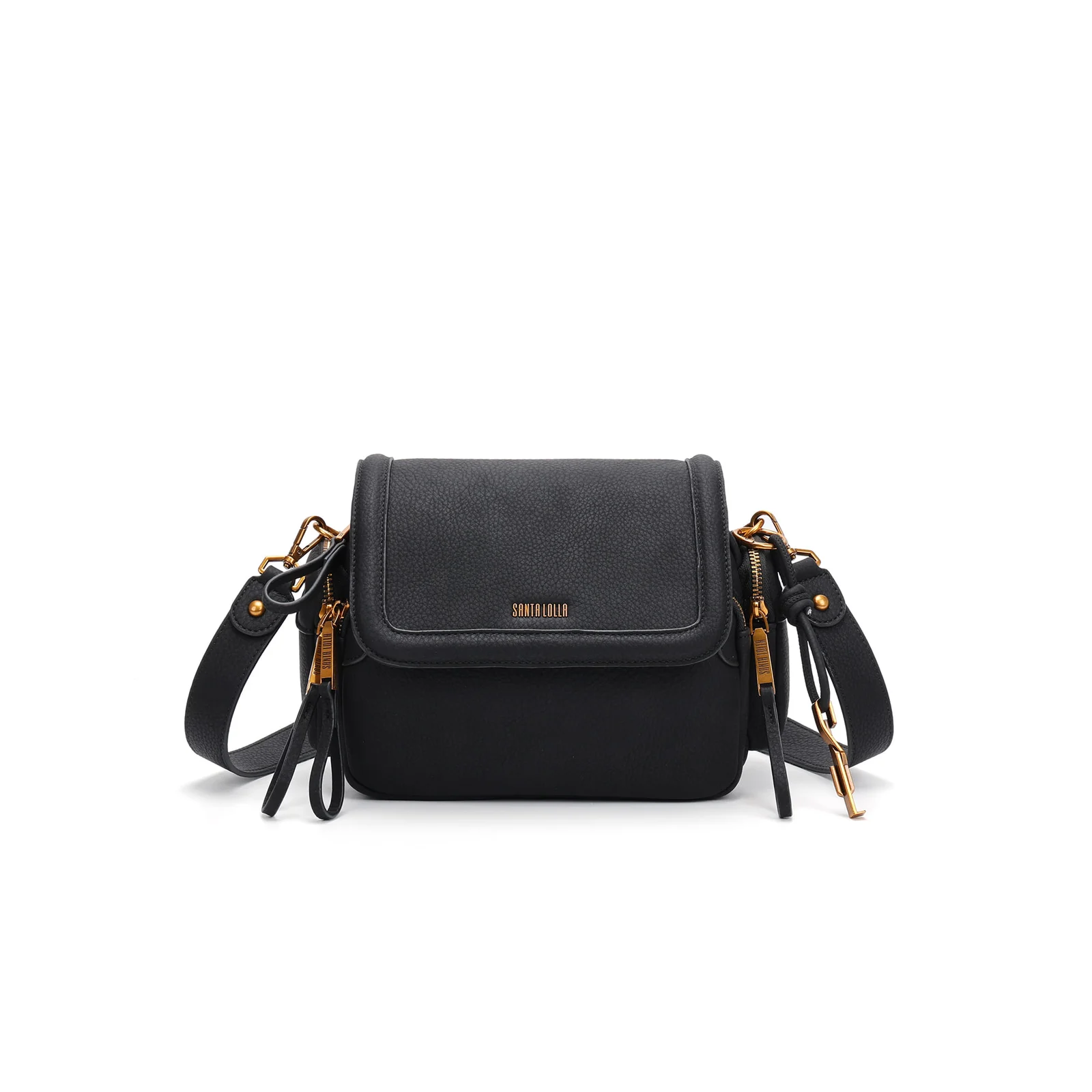 Bolsa Média Estruturada Floater Transversal Preto - vista 1 de 5