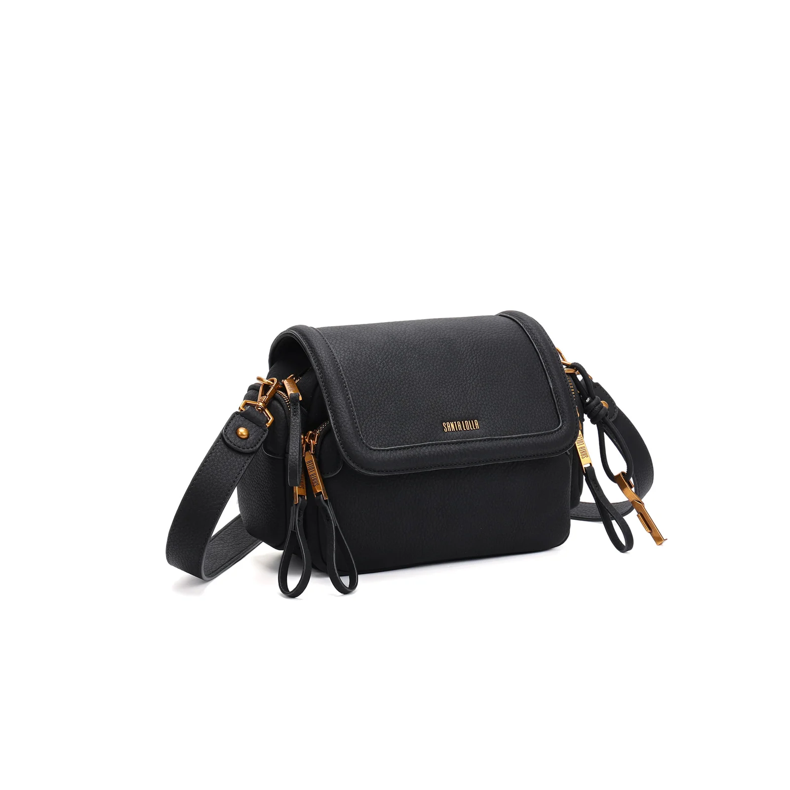 Bolsa Média Estruturada Floater Transversal Preto - vista 2 de 5