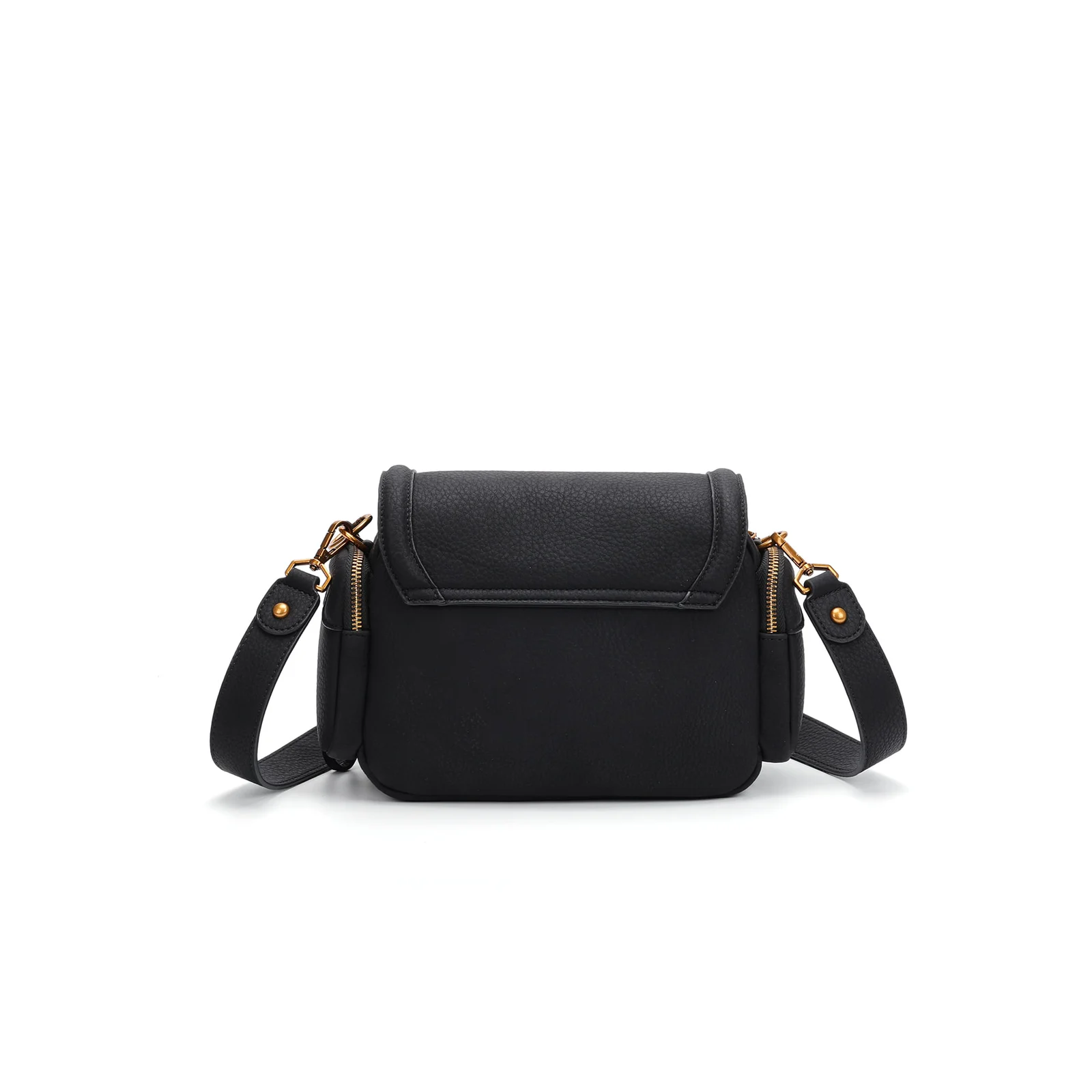 Bolsa Média Estruturada Floater Transversal Preto - vista 3 de 5