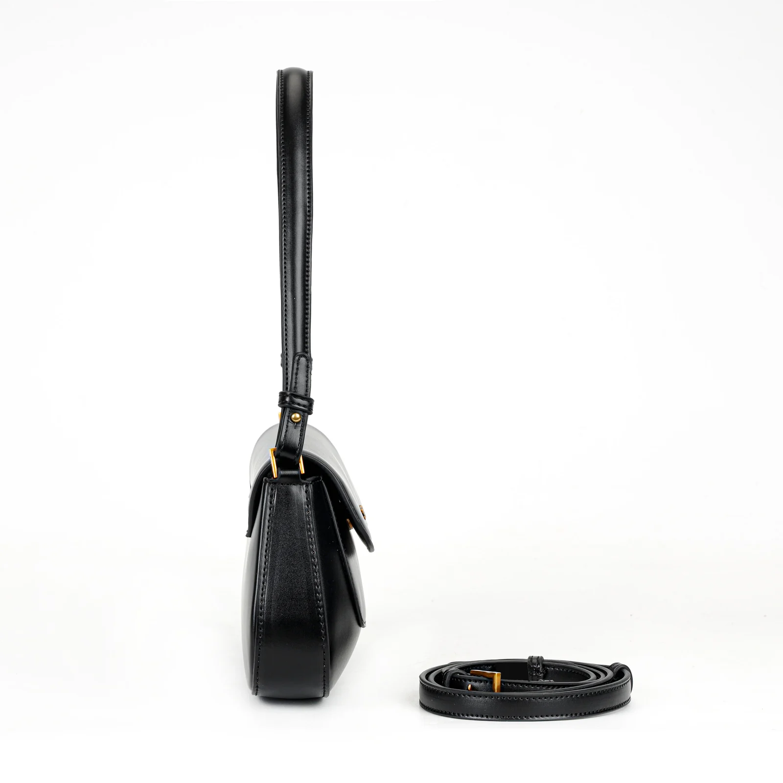 Bolsa M Material Soft Preto - vista 4 de 5