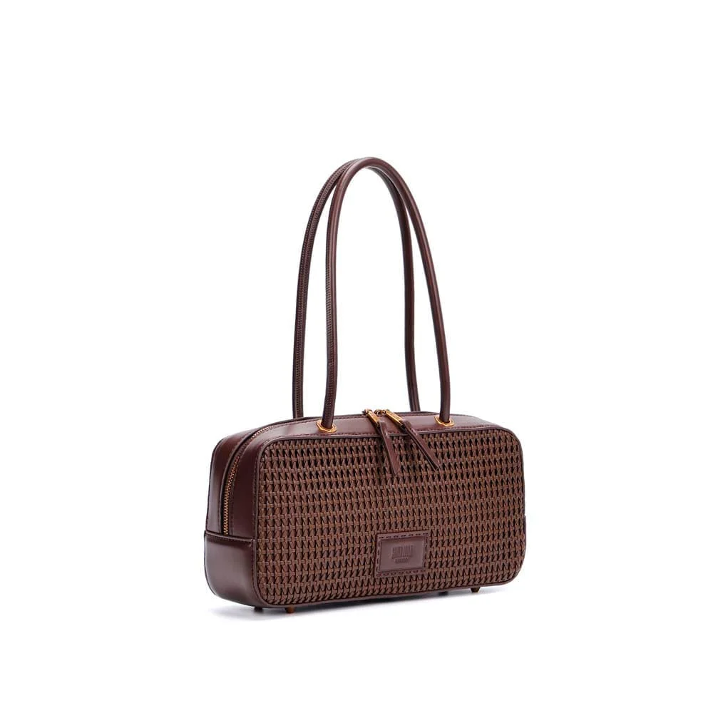 Bolsa Tressê Marrom Dark Alça De Ombro - vista 5 de 7