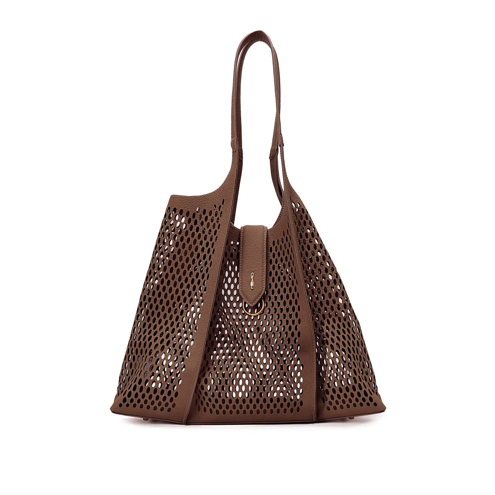 Bolsa Shopper Tela Floater Marrom Dark Alça De Ombro - vista 1 de 8