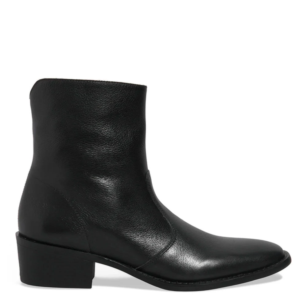 Bota Couro Floater Cano Médio Preta - vista 1 de 3