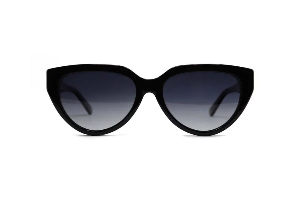 Óculos de Sol Gatinho Acetato Preto - vista 2 de 4